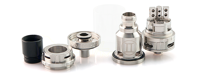 ATOMIZER - VAPORESSO Gemini RTA/RBA Rebuildable Tank Atomizer ( Silver )