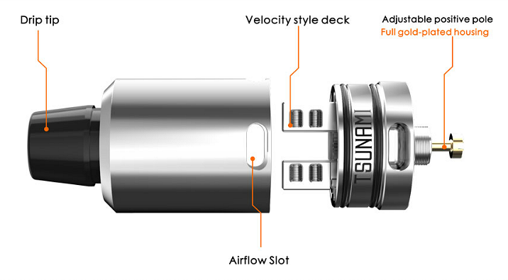 ATOMIZER - GEEK VAPE Tsunami 24mm RDA ( Stainless )