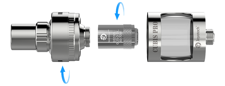 ATOMIZER - JOYETECH CUBIS PRO Cupped TC Clearomizer ( Stainless )