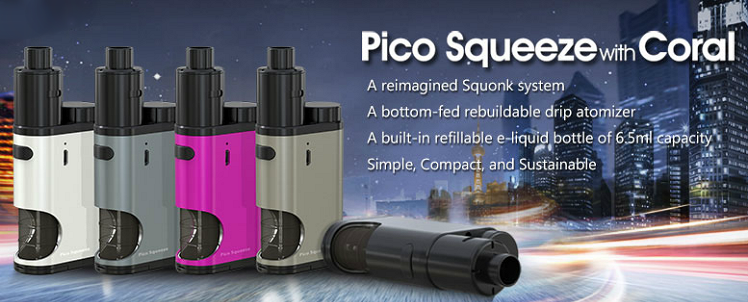 KIT - Eleaf Pico Squeeze Squonk Mod Full Kit ( Red )