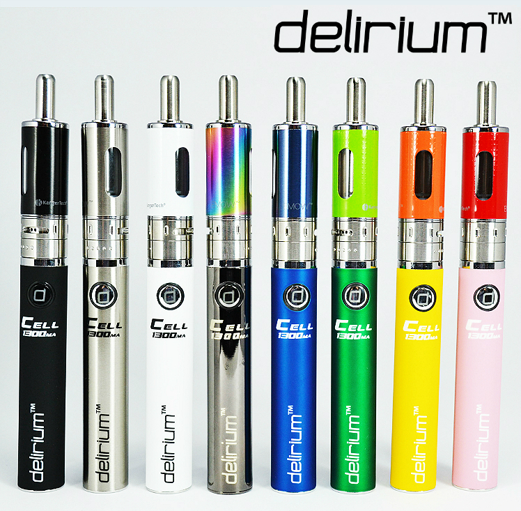 KIT - Kanger Aerotank Mow & delirium Cell 1300mAh Battery ( Variable Airflow eGo / eVod APV Kit - Stainless )