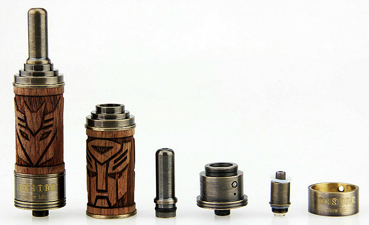 ATOMIZER - VISION X.Fir Desire BDC Atomizer with Wooden Sleeve - Adjustable Airflow / 1.8 ohms / 2ML Capacity - 100% Authentic