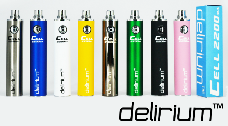 BATTERY - DELIRIUM CELL 2200mA eGo/eVod Top Quality ( Blue )