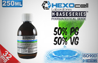 D.I.Y. - 250ml HEXOcell eLiquid Base (50% PG, 50% VG, 32mg/ml Nicotine) image 1