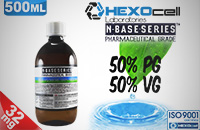 D.I.Y. - 500ml HEXOcell eLiquid Base (50% PG, 50% VG, 32mg/ml Nicotine) image 1