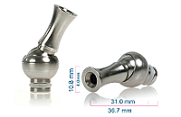 VAPING ACCESSORIES - 510 Drip Tip With Rotating Mouthpiece ( Stainless Steel ) image 1