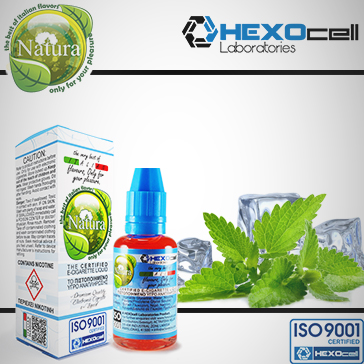 30ml COOL MINT 18mg eLiquid (With Nicotine, Strong) - Natura eLiquid by HEXOcell