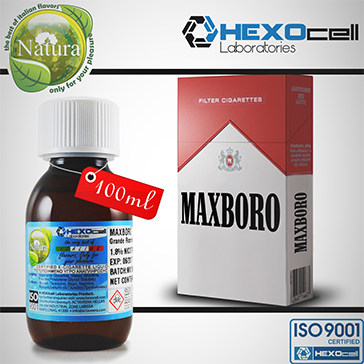 100ml MAXBORO 18mg eLiquid (With Nicotine, Strong) - Natura eLiquid by HEXOcell