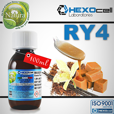 100ml RY4 18mg eLiquid (With Nicotine, Strong) - Natura eLiquid by HEXOcell