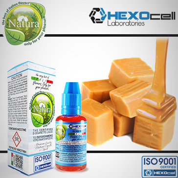 30ml CARAMEL 9mg eLiquid (With Nicotine, Medium) - Natura eLiquid by HEXOcell