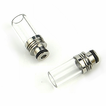 VAPING ACCESSORIES - 510 Pyrex Drip Tip ( Stainless Steel )