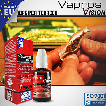 30ml VIRGINIA BLEND 9mg eLiquid (With Nicotine, Medium) - eLiquid by Vapros/Vision