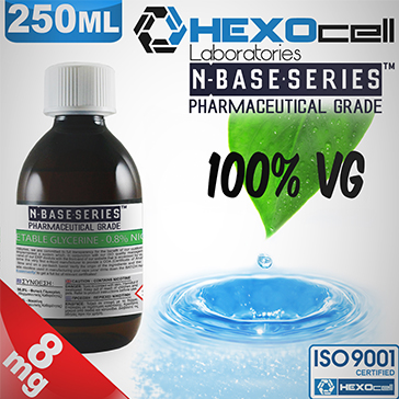 D.I.Y. - 250ml HEXOcell eLiquid Base (100% VG, 8mg/ml Nicotine)