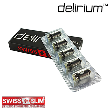 ATOMIZER - 5x delirium Swiss & Slim 2 Changeable Heads (1.6 ohms)