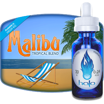 30ml MALIBU 3mg eLiquid (With Nicotine, Very Low) - eLiquid by Halo
