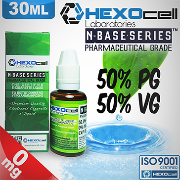 D.I.Y. - 30ml HEXOcell eLiquid Base (50% PG, 50% VG, 0mg/ml Nicotine)