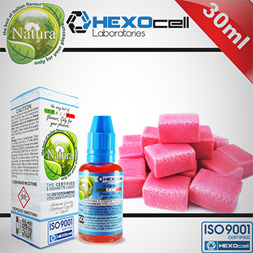 30ml BUBBLEGUM 6mg eLiquid (With Nicotine, Low) - Natura eLiquid by HEXOcell