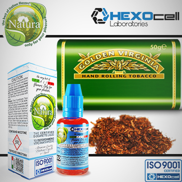 30ml VIRGINIA 9mg eLiquid (With Nicotine, Medium) - Natura eLiquid by HEXOcell