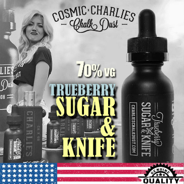 30ml TRUEBERRY SUGAR & KNIFE 0mg 70% VG eLiquid (Without Nicotine) - eLiquid by Charlie's Chalk Dust