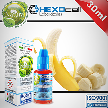30ml BANANA 6mg eLiquid (With Nicotine, Low) - Natura eLiquid by HEXOcell
