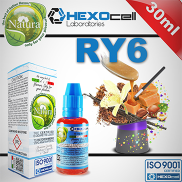 30ml RY6 6mg eLiquid (With Nicotine, Low) - Natura eLiquid by HEXOcell