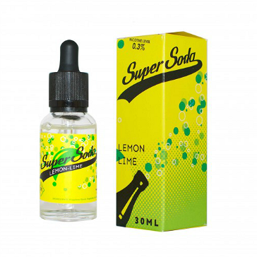 30ml SUPER SODA LEMON LIME 3mg High VG eLiquid (With Nicotine, Very Low) - eLiquid by Brewell Vapory