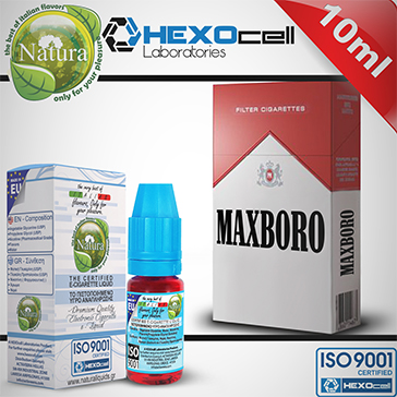 10ml MAXBORO 12mg eLiquid (With Nicotine, Medium) - Natura eLiquid by HEXOcell