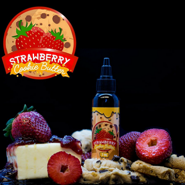 60ml STRAWBERRY COOKIE BUTTER 0mg High VG eLiquid (Without Nicotine) - eLiquid by Vaper Treats