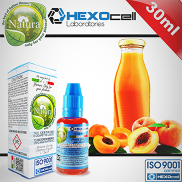 30ml NECTAR ( PEACH & APRICOT ) 3mg eLiquid (With Nicotine, Very Low) - Natura eLiquid by HEXOcell