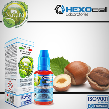 30ml HAZELNUT 18mg eLiquid (With Nicotine, Strong) - Natura eLiquid by HEXOcell