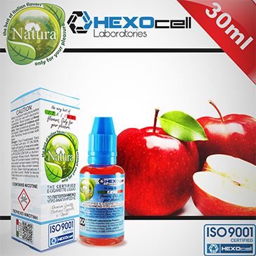 30ml RED APPLE 3mg eLiquid (With Nicotine, Very Low) - Natura eLiquid by HEXOcell