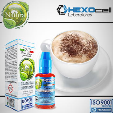 30ml CAPPUCCINO 18mg eLiquid (With Nicotine, Strong) - Natura eLiquid by HEXOcell