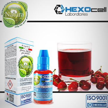 30ml WILD CHERRY 0mg eLiquid (Without Nicotine) - Natura eLiquid by HEXOcell