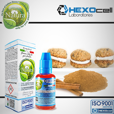 30ml CINNAMON COOKIES 9mg eLiquid (With Nicotine, Medium) - Natura eLiquid by HEXOcell