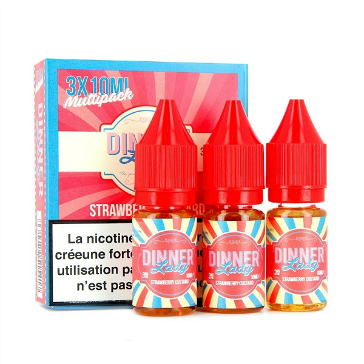 30ml STRAWBERRY CUSTARD 0mg 70% VG TPD Compliant eLiquid (Without Nicotine) - eLiquid by DINNER LADY