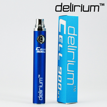 BATTERY - DELIRIUM CELL 900mA eGo/eVod Top Quality ( Blue )