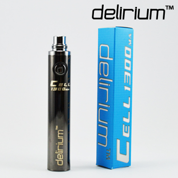 BATTERY - DELIRIUM CELL 1300mA eGo/eVod Top Quality ( Gun Metal )