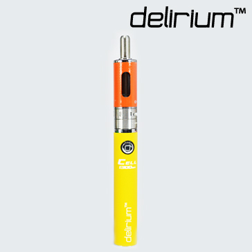 KIT - Kanger Aerotank Mow & delirium Cell 1300mAh Battery ( Variable Airflow eGo / eVod APV Kit - Yellow )