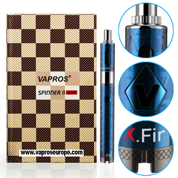 KIT - VISION / VAPROS Spinner 2 (II) Mini 850mA VV BDC Kit ( 3.3V - 4.8V ) - 100% Authentic ( Blue )