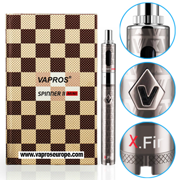 KIT - VISION / VAPROS Spinner 2 (II) Mini 850mA VV BDC Kit ( 3.3V - 4.8V ) - 100% Authentic ( Stainless )