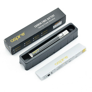 BATTERY - ASPIRE CF VV+ ( Carbon Fiber / Variable Voltage ) 1000mA - 100% Authentic - ( Black ) 