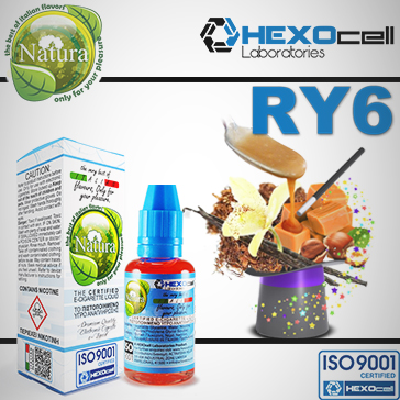 30ml RY6 9mg eLiquid (With Nicotine, Medium) - Natura eLiquid by HEXOcell