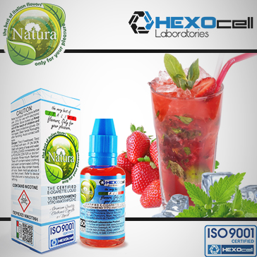 30ml MOJITO STRAWBERRY 9mg eLiquid (With Nicotine, Medium) - Natura eLiquid by HEXOcell