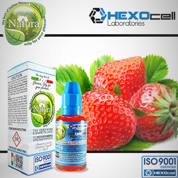 30ml STRAWBERRY 9mg eLiquid (With Nicotine, Medium) - Natura eLiquid by HEXOcell