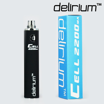 BATTERY - DELIRIUM CELL 2200mA eGo/eVod Top Quality ( Black )