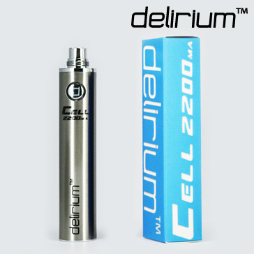 BATTERY - DELIRIUM CELL 2200mA eGo/eVod Top Quality ( Stainless )