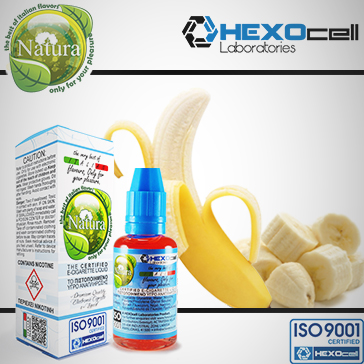30ml BANANA 0mg eLiquid (Without Nicotine) - Natura eLiquid by HEXOcell