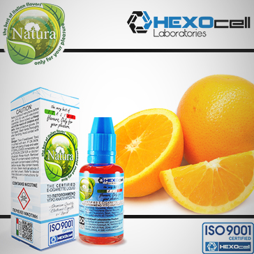 30ml ORANGE 18mg eLiquid (With Nicotine, Strong) - Natura eLiquid by HEXOcell