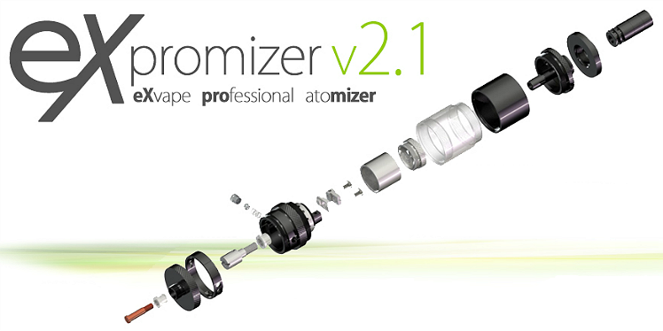 ATOMIZER - eXvape eXpromizer V2.1 RBA/RTA ( Brushed Steel )