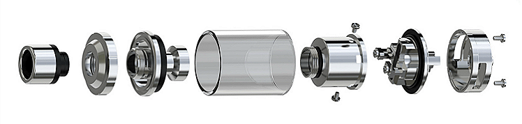ATOMIZER - Eleaf Lemo 3 Rebuildable & Changeable Head Atomizer ( Stainless )
